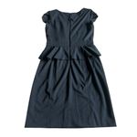 Rebecca Taylor Black Knit Peplum Dress Short Sleeve Sheath Flattering Size 6 Photo 6