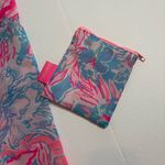 Lilly Pulitzer  "For the Love of Lilly" Packable Shopper Tote Pink Blue 17"x15" Photo 3