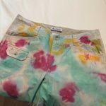 Columbia  Sportswear Size 8 Womens Tie Dye Tye Pants Slacks Straight Khaki Photo 6