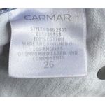 Carmar Capri Jeans Size 30 Distressed Oversized Straight Leg High Rise Light Blue Photo 6