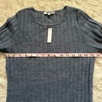 Madewell Sweater Alpaca-Blend Crewneck Sheer Ribbed Teapot Blue S NWT New Photo 9