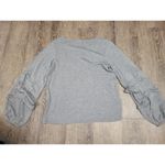 Anthropologie Moth Thin Solid Gray Round Neck Pullover Sweater Small Photo 4