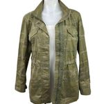 Style & Co Green Camouflage Military Army Button Pockets Utility Outdoor Jacket S Photo 0