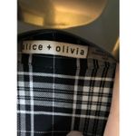Alice + Olivia  Jem Ruffle-sleeve Plaid Shirt Dress In Black/white size medium Photo 5