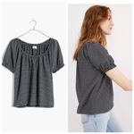 Madewell  • texture & thread peasant striped boxy top Photo 46