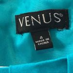 Venus Scallop Neck Sheath Midi Dress Teal Paisley Cap Sleeve Size 4 Professional Photo 10