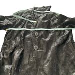 Chico's Women's Black Shiny Textured Leather Blazer Jacket Noire Shine outerwear Photo 7