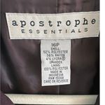 Apostrophe Curvy Plus 16P  Two-Button Blazer Lined Deep Eggplant Plum Photo 3