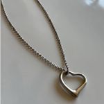 Minimalist Silver Heart Necklace Elegant Jewelry Photo 2