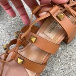 Valentino Garavani Valentino Rockstud Gladiator tan leather lace-up block heel sandal size IT36 US6 Photo 10