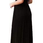 NEW Maxi Dress Casual Long Dress with Pockets L Black Size L Photo 1