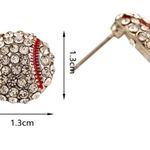 Boutique Crystal Baseball Stud Earrings Earrings Photo 4