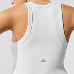 Alo Yoga  White Ribbed Tank Photo 0