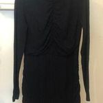Veronica Beard  EUC Women's Black Ruched Mock Neck Knit Dress M Photo 0