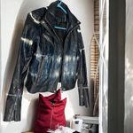 BLANK NYC Tie-Dye Moto Jacket Small S Faux Leather Zipper Accents Biker NYC Photo 5