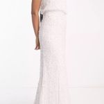 ASOS Sparkly White Bridal Maxi Dress Photo 2