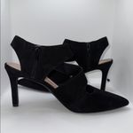 Preston & York Leather Asymmetric Caged Heels Women’s 9.5 Black Posey Photo 6