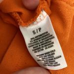 Aeropostale Y2K Orange Stretch Polo Short Sleeve Button Down Blouse Solid Small Photo 5