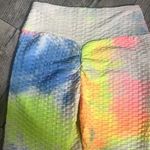New Mix Tie Dye Size S/M Leggings Yoga Pants Scrunch Butt Womens Yellow Pink Blu Photo 2