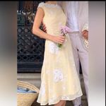 Odille from Anthropogie Embroidery and Floral Appliqué Dress size 6 White Photo 1