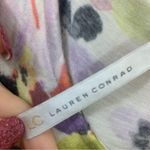 LC Lauren Conrad  Floral Ruffle Tank White/Purple Top Photo 1