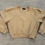 fab'rik Tan Cropped Crewneck  Photo 0
