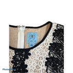 CeCe  Black & White Sleeveless Floral Lace Eyelet Fit & Flare Dress Size 8 Photo 1