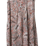 Croft & Barrow  Size Medium Sleeveless Pleated Paisley Stretch Summer Beach‎ City Photo 0
