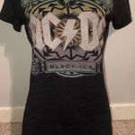 AC/DC Black vintage 2000  black ice shirt Sz Large‎ Burnwash semi sheer Photo 0