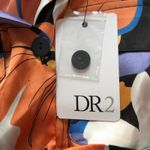 DR2 Womens Blouse M Multicolor Floral Collared Short Sleeve Button Up Top NWT Size M Photo 7