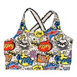 DC Comics Juniors/petite womens size small Comic Letter Graphic Crisscross Back Bikini top Photo 1