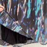 Rory Beca Silk Mini Dress Blue Watercolor Artsy Long Sleeve Date Night Fall Goth Photo 2