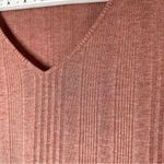 Knox Rose Mauve Pullover Knit Top M Velvet Lace Up Sleeves Hi Low Lightweight Photo 1