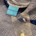 J. McLaughlin  Mallorca Linen Asymmetrical-Layer Blue & White Striped Skirt‎ Photo 6