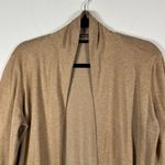 J. McLaughlin Sweater Women’s Sz M Tan Cardigan Cotton Stretch Open Front *flaw* Photo 2