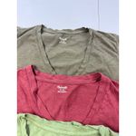 Madewell  XS V-Neck T-Shirt Bundle (4 shirts) Olive Red‎ Striped Casual Photo 2