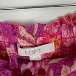 Loft  Floral Flowy Wide Leg Linen Pants Pull On Size Large L EUC Photo 8