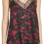 IRO ‎ Dasher Floral Lace Cami Top Black Red Size 38 Photo 0