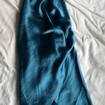 Satin Mini Dress Blue Size M Photo 2