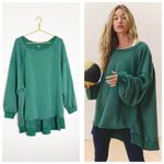 Free People Movement One To Beat Pullover Size XL Emerald Green Sweatshirt Photo 1