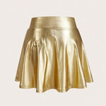 SheIn Gold Mini Skirt Photo 1