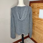 Prologue Grey Hooded Wide Flare Long Sleeve Fuzzy Sweater Small Photo 2