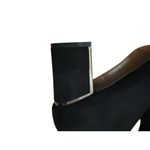 DKNY Women's Black Faux Suede Ankle Booties Size 10 Casual Block Heel Photo 4