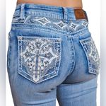 Westfield Eagle High Waist Boot Cut Jeans, Embroidered Light Wash Jeans 7 Blue Size undefined Photo 3