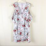Parker  Cold Shoulder Ruffle Mini Dress Size XS White Floral NWT Photo 1