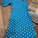 ZARA  // turquoise polka dot 1 puff shoulder knit size L Photo 10