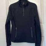 Zyia  Black Quarter Zip Fitted Flight Jacket Large Photo 2