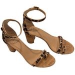 INC Strappy Leopard Print Heels Size 6.5 Tan Photo 0