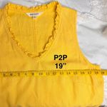 Briggs New York Briggs Yellow Linen Blend Pocket Dress Sz M V-Neck‎ Sleeveless Casual Above Knee Photo 11