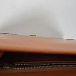 Vintage Womens Genuine Alligator Skin Leather Clutch Purse Cognac Brown Handmade Photo 6